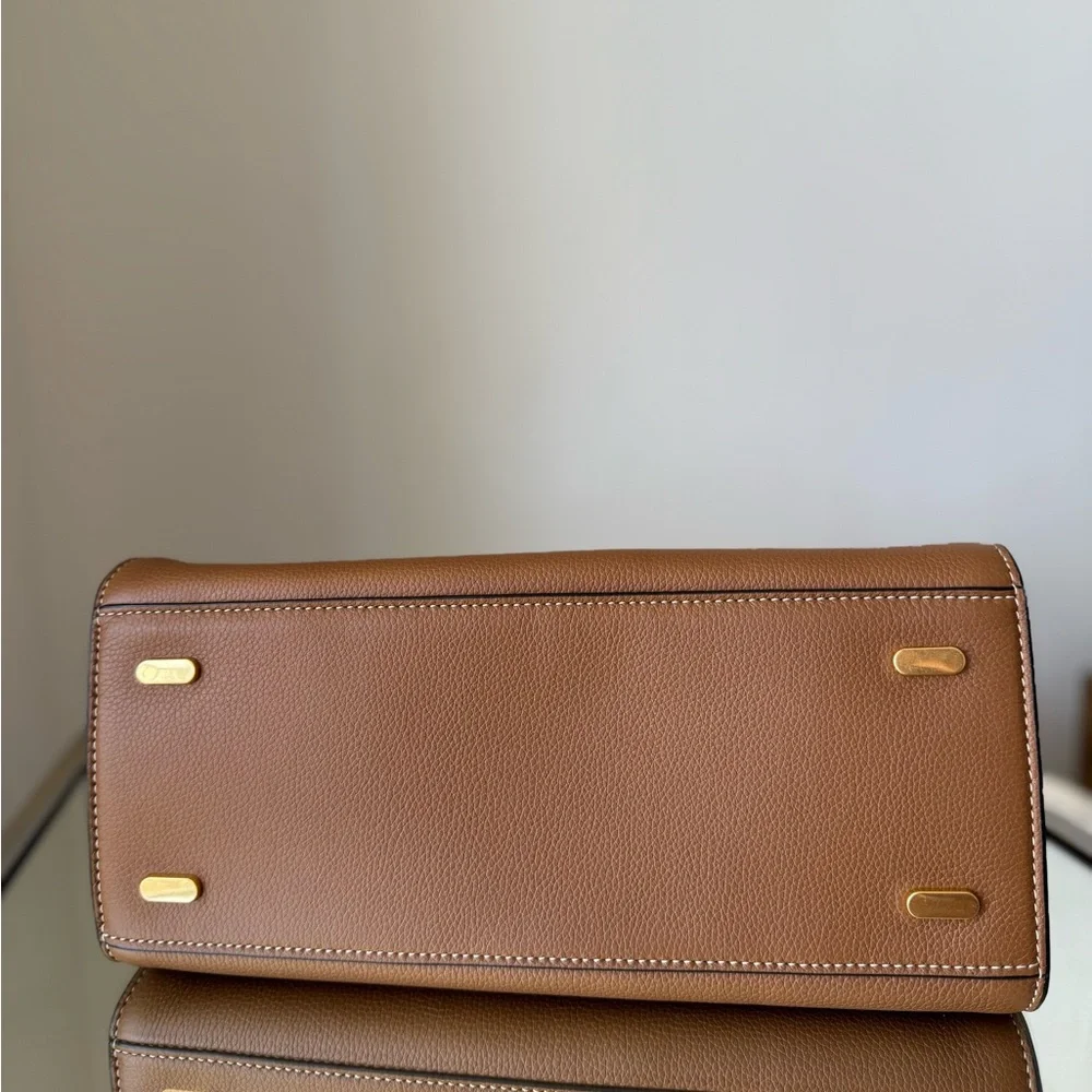 Like new Tory Burch Lee Radziwill Double tote bag - "Tigers Eye" - Picture 10 of 13